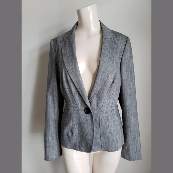 NWT Mario Serrani Italy Gray One Button Blazer - Picture 1 of 8